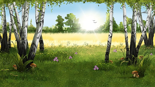 green grass painting thumbnail