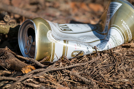 close-up photo of white and brown can thumbnail