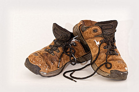 brown-and-black leather hiking boots thumbnail