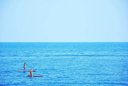 Paddleboarding in the sea thumbnail