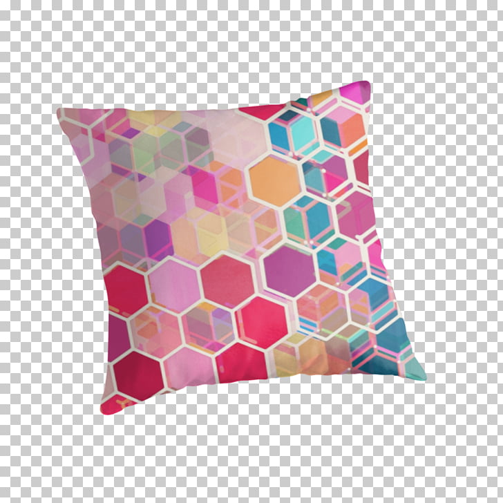 Throw Pillows Cushion Textile Purple Innovation Honeycomb Pattern