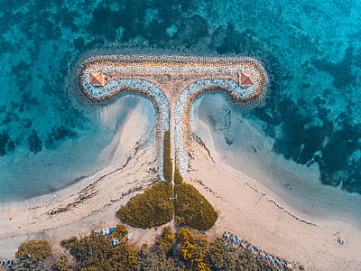 sea, bird's eye view, landscape, nature thumbnail