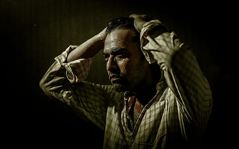 Man Wearing Green Button-up Long-sleeved Top thumbnail