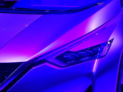 purple and blue vehicle close-up photo thumbnail
