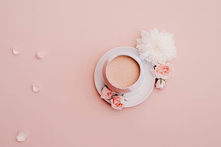 white ceramic tea cup on saucer thumbnail