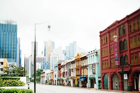 assorted-color building on street during daytime thumbnail