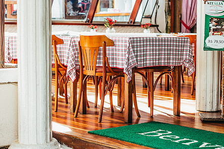 brown wooden chairs and table thumbnail