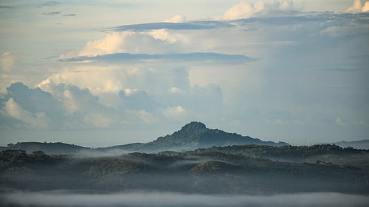 black mountain with cloudy sky thumbnail