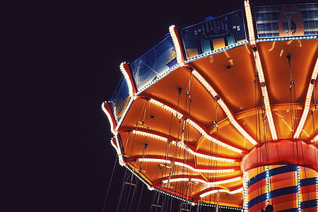 swing ride during night time thumbnail