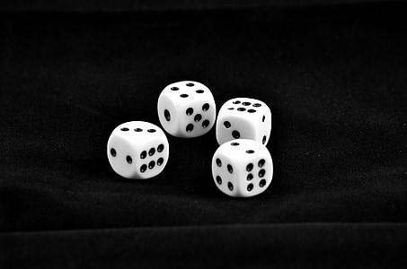 four black-and-white dices thumbnail