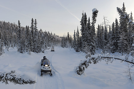 US Marines delivering toys for Tots on snowmobiles in McGrath, Alaska thumbnail