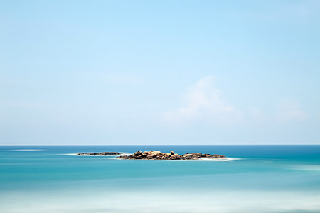 Rock Island in the ocean in Sri Lanka thumbnail