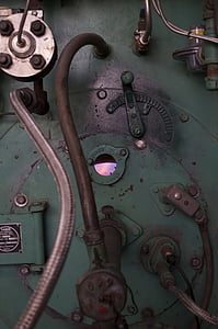 closeup photo blue and gray machine thumbnail