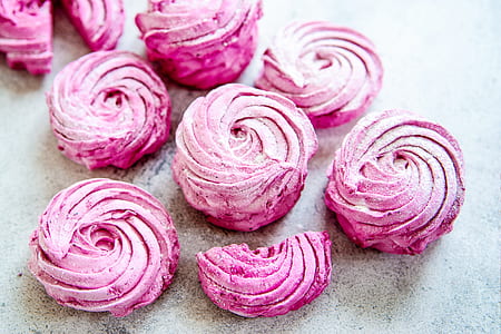 magenta meringue icing pastries thumbnail