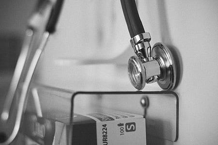 close-up photo of black and gray stethoscope thumbnail