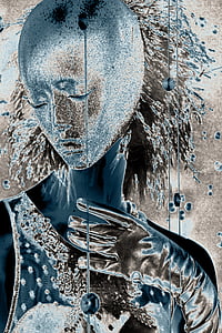 negative photography of woman thumbnail