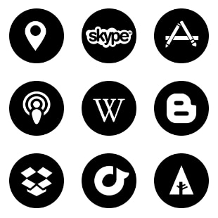 Miu Black Social svg vector icon sets