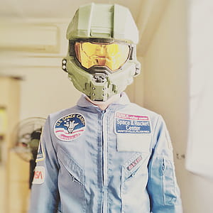 person in HALO mask thumbnail