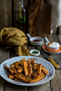 vegan food on white plate thumbnail