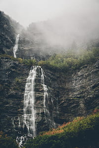 falls with fog and grass thumbnail