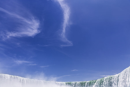 photo of falls under gray clouds with purple sky thumbnail