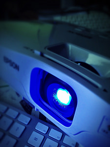 white framed blue LED light device thumbnail