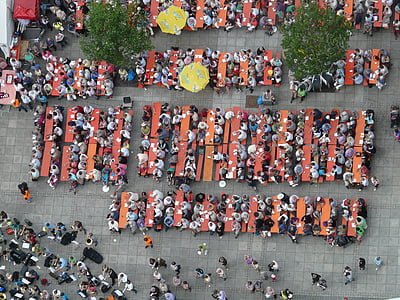 aerial photo of a city with people thumbnail