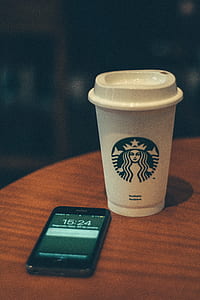wood, cup, iphone, café thumbnail