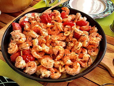 fried shrimps on black ceramic plate thumbnail