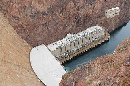 aerial photography of Hover Dam thumbnail