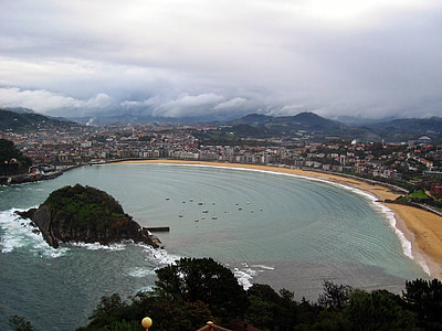 aerial view photography of beach near houses thumbnail