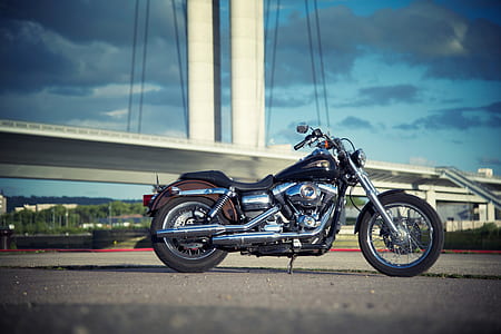 black and brown bobber motorcycle thumbnail