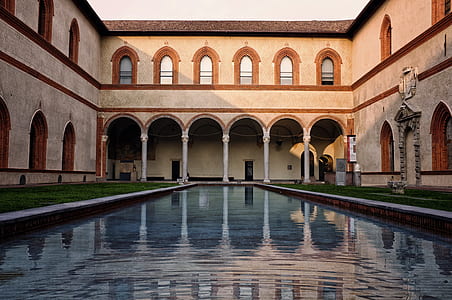 body of water surrounded by brown building thumbnail