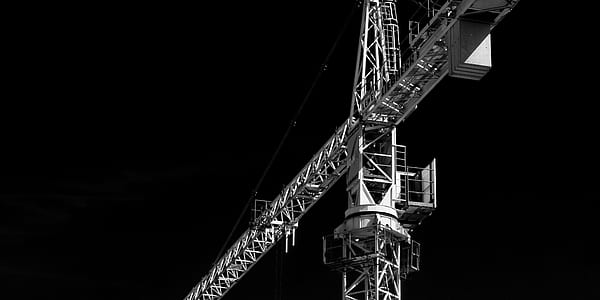 grayscale photo of crane thumbnail
