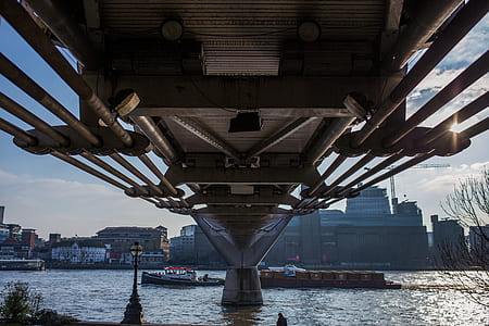 city, bridge, boat, river thumbnail