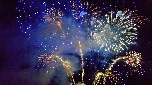 Fireworks, Pyrotechnics, Sylvester, new year's eve, new year's greetings, turn of the year thumbnail