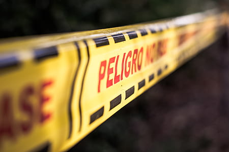 close-up photo of barricade tape thumbnail