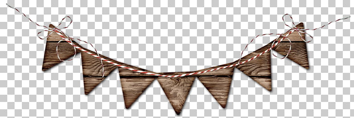 Birthday Cake Bunting Party Banner Brown Wooden Flag Banner