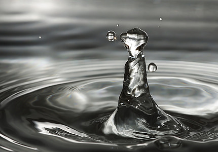 grayscale photo of water splash thumbnail