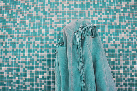 green textile with fringe thumbnail