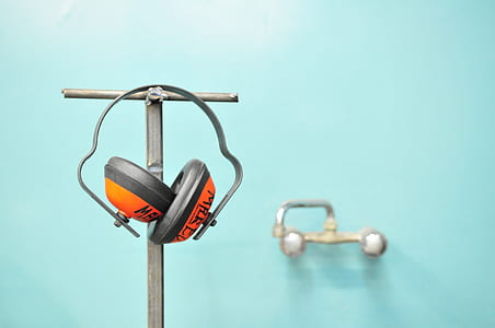 Orange and Gray Earmuffs thumbnail