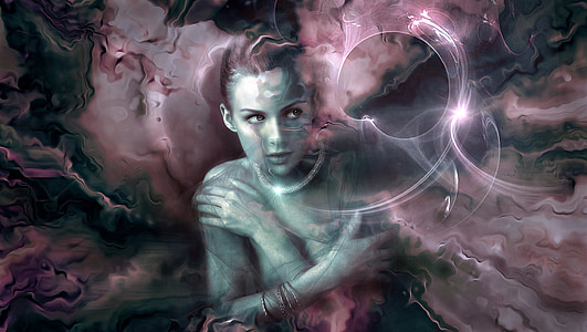 woman digital wallpaper thumbnail
