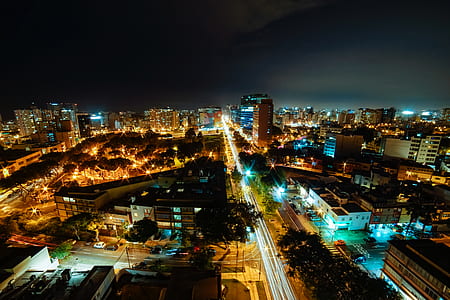 aerial photography of city during nighttime thumbnail