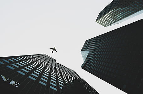 low angle photography of airplane silhouette thumbnail