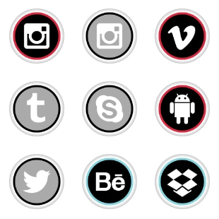 Social Media svg vector icon sets