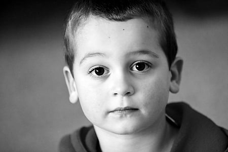 grayscale photography of boy head thumbnail
