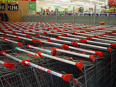 silver shopping cart lot thumbnail