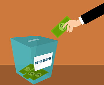 Illustration of saving money for retirement. thumbnail