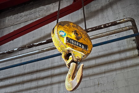 hanging yellow 15000 kg capacity winch hook thumbnail
