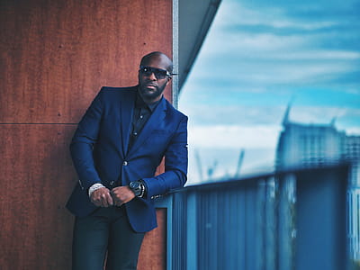 Men's Blue Formal Suit Jacket thumbnail